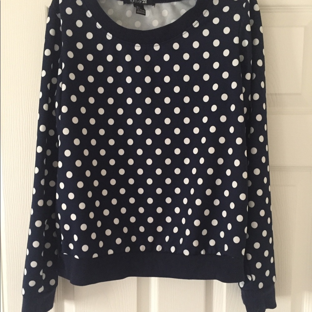Long sleeved polka dot top from Forever 21.